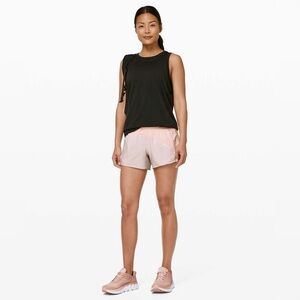 Lululemon Hotty Hot Short asymmetrical 
Butter Pink / Light Chrome size 4